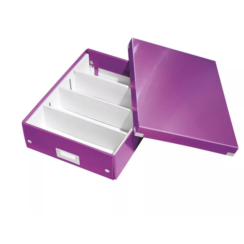 Leitz Click & Store WOW keskmine korraldajakarp, lilla, kartong, 880 g