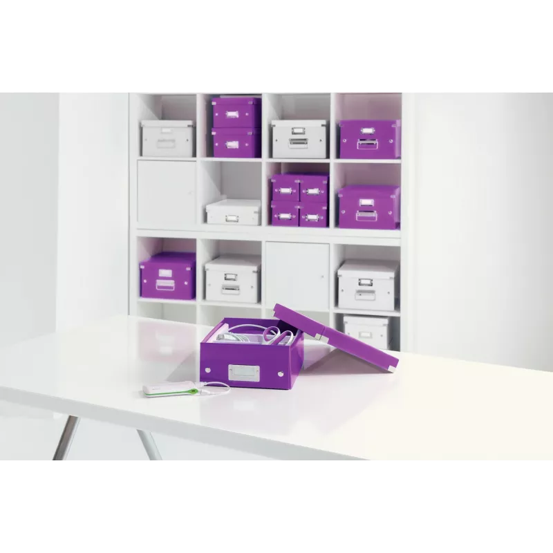 Leitz Click & Store WOW keskmine korraldajakarp, lilla, kartong, 880 g