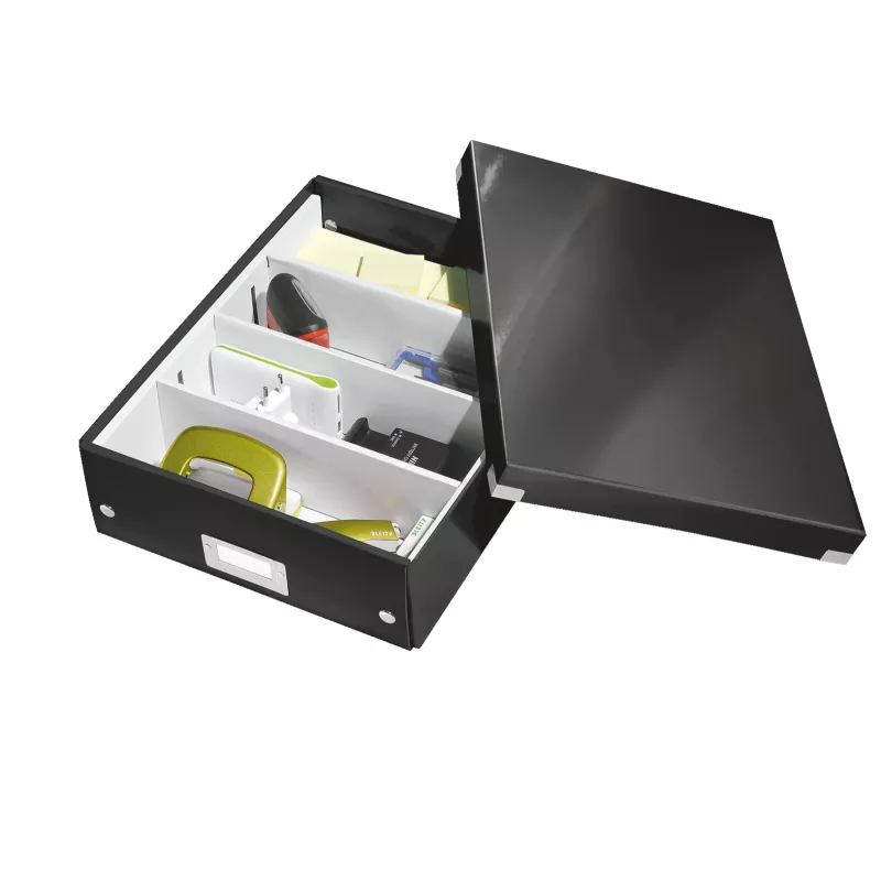 Leitz Click & Store WOW keskmine korraldajakarp, must, kartong, 880 g