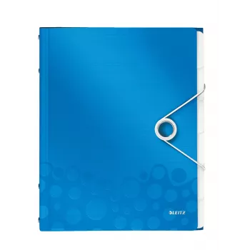 Leitz vahelehtedega mapp WOW PP 6 vahelehte, A4, polüpropüleen (PP), sinine, metallik, 200 lehte, 260 mm, 17 mm