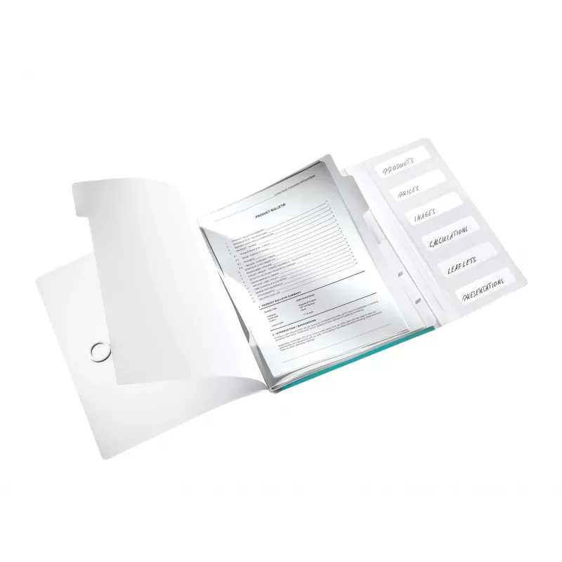 Leitz jaotusraamat WOW PP 6 vahelehega, A4, polüpropüleen (PP), sinine, metalne, 200 lehte, 260 mm, 17 mm