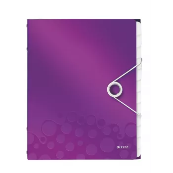 Leitz vaheleheraamat WOW PP 12 vahelehega, A4, polüpropüleen (PP), metallik, lilla, 200 lehte, 265 mm, 17 mm