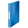 Leitz Ringbinder WOW PP A4 2RR/25mm, A4, ümmargune rõngas, polüpropüleen (PP), sinine, metallik, valge, 190 lehte