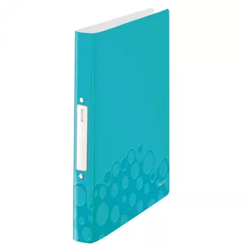 Leitz Ringbinder WOW PP A4 2RR/25mm, A4, ümarad rõngad, polüpropüleen (PP), sinine, metallik, valge, 190 lehte