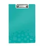 Leitz Clipboard with cover WOW, A4, Polyfoam, Blue, 75 sheets, 1 pockets, 230 mm