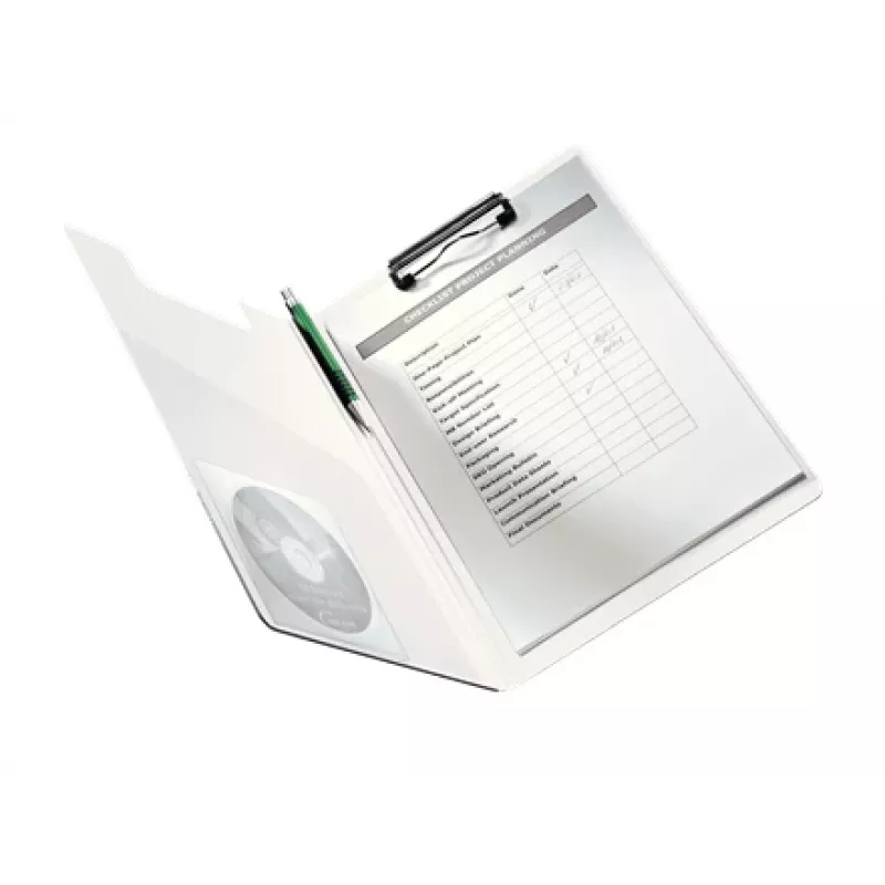 Leitz Clipboard with cover WOW, A4, Polyfoam, Blue, 75 sheets, 1 pockets, 230 mm