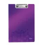 Leitz Clipboard with cover WOW, A4, Polyfoam, Purple, 75 sheets, 1 pockets, 230 mm