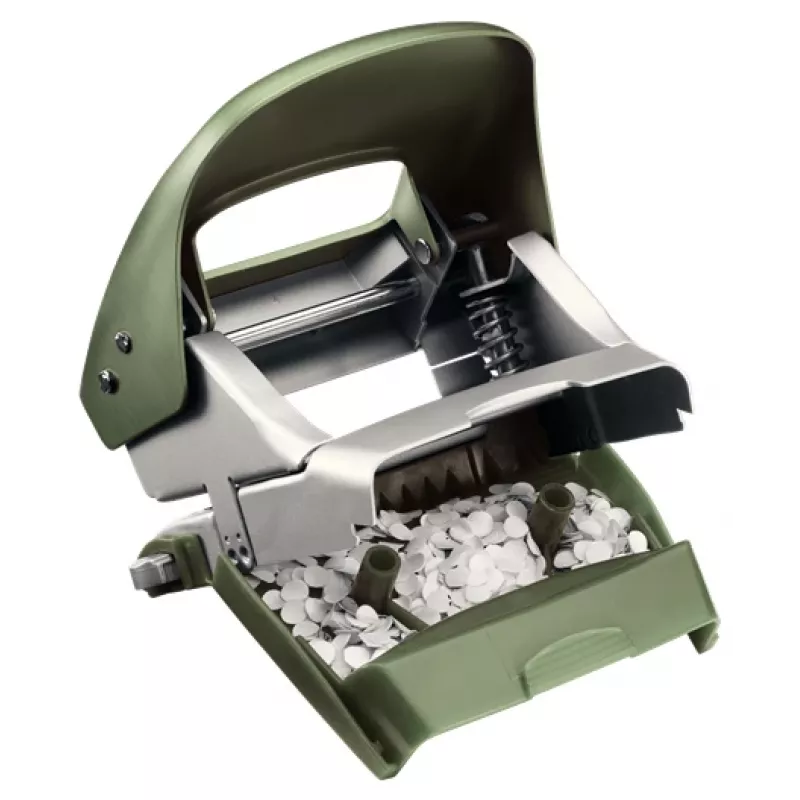 Leitz NeXXt Hole Punch Style, 2-auguline 30 lehte metallist, 30 lehte, roheline, hõbedane, metall, 8 cm, A6, 107 mm
