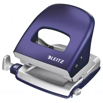 Leitz Hole Punch Style NeXXt, 2-auguline 30 lehte metallist, 30 lehte, sinine, 8 cm, A6, 380 g, 107 x 100 x 137 mm