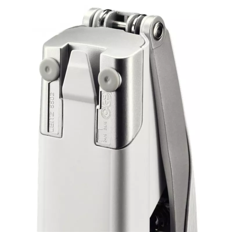 Leitz NeXXt klambripüstol Style, 30 lehte Metall, 30 lehte, Hõbedane, Valge, P3, Metall, Plastik, 80 g/m², Ülevalt
