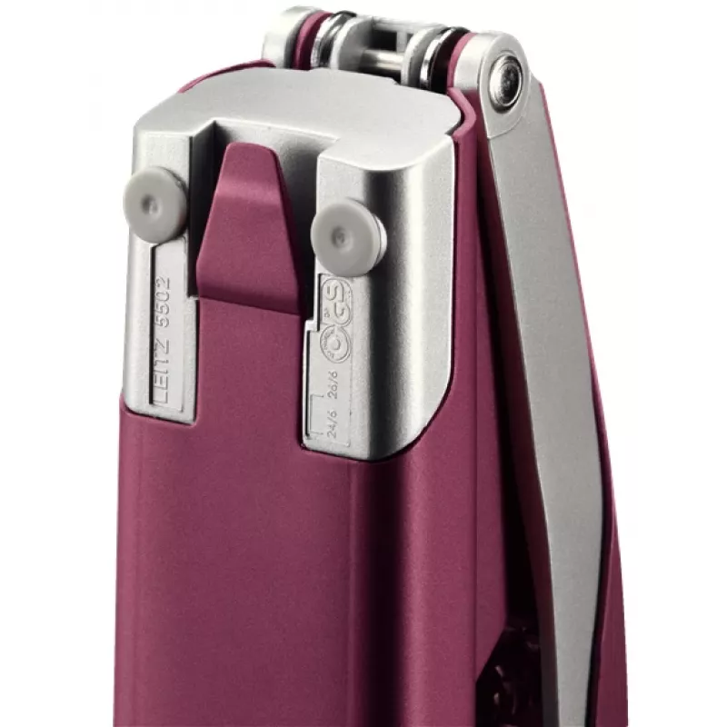 Leitz NeXXt klammerdaja Style, 30 lehte Metallist, 30 lehte, Punane, Hõbedane, 24/6, Metall, Plastik, 80 g/m², Ülevalt