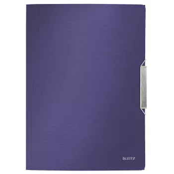 Leitz 3-klapiline kiirköitja, stiilne, PP, A4, A4, polüpropüleen (PP), sinine, 150 lehte, 80 g/m², kummipael