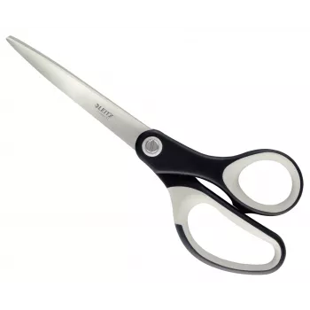 Leitz Titanium Quality Scissors 205 mm, Täiskasvanu, Sirge lõige, Üksik, Must, Valge, Roostevaba teras, Kontorikäärid
