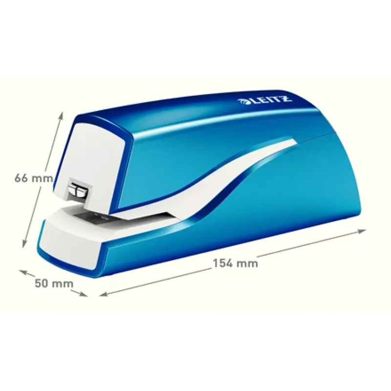 Leitz NeXXt klambrilööja akutoitega WOW 5566, 10 lehte, 1 cm, plast, sinine, valge, aku, 50 mm