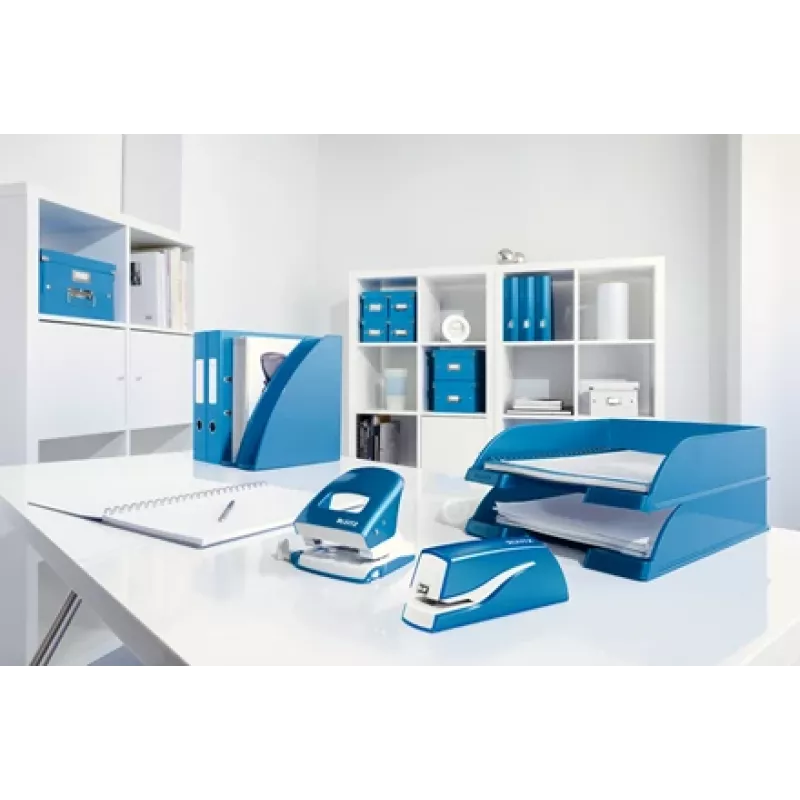 Leitz NeXXt klambrilööja akutoitega WOW 5566, 10 lehte, 1 cm, plast, sinine, valge, aku, 50 mm