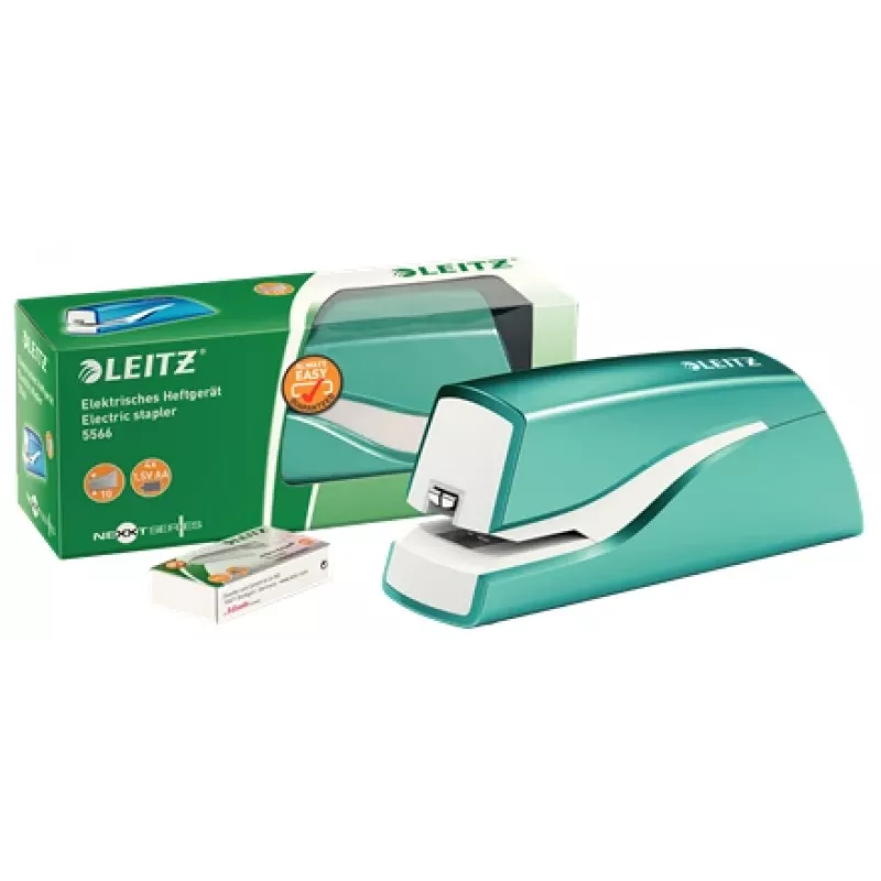 Leitz NeXXt klammerdaja akutoitega WOW 5566, 10 lehte, 1 cm, Plast, Sinine, Valge, Aku, 50 mm