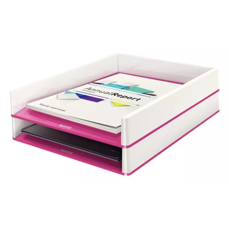 Leitz kirjaalus WOW kahevärviline, plastik, metallik, roosa, A4, 267 mm, 336 mm, 49 mm