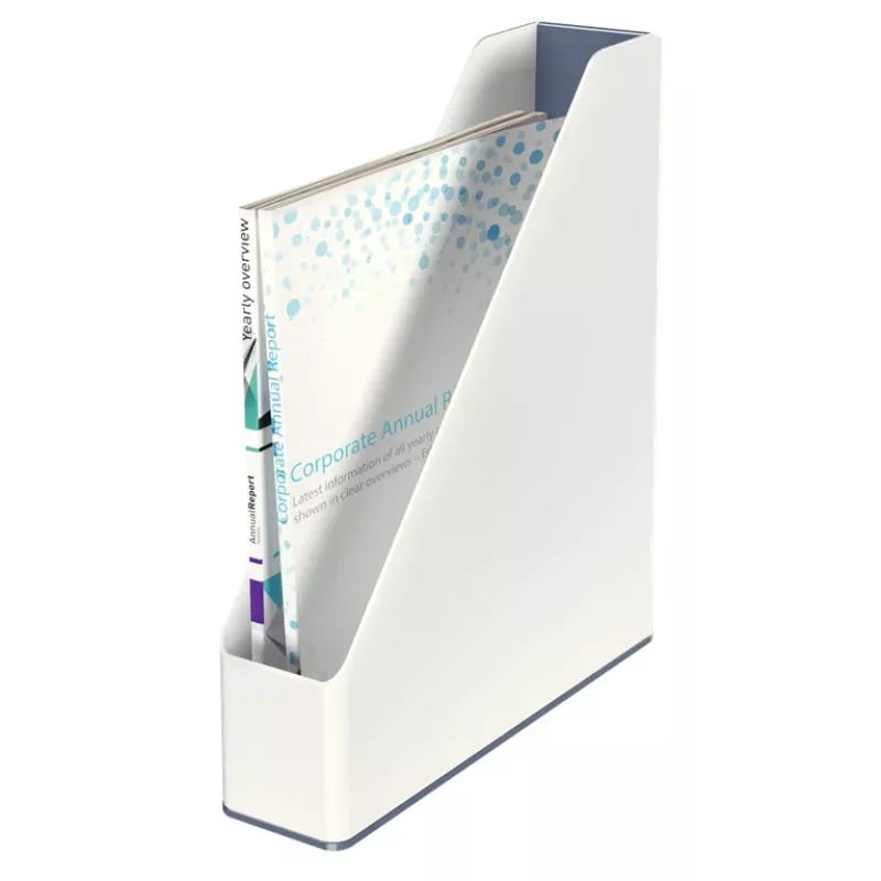 Leitz ajakirjahoidik WOW Dual Colour, valge, plastik, A4, 272 mm, 318 mm, 430 g