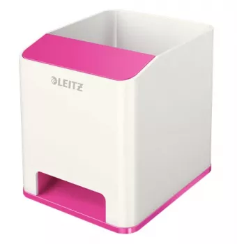 Leitz Sound pliiatsihoidja WOW, roosa, valge, polüstüreen, 90 mm, 101 mm, 100 mm, 140 g