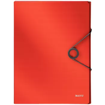 Leitz Box File Solid PP 30 mm, klappkaust, A4, polüpropüleen (PP), punane, 250 lehte, 80 g/m²