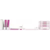 Leitz sahtlikapp WOW Cube 5-sahtliga, 5 sahtlit, Plastik, Roosa, Valge, 1 tk, 270 mm, 287 mm