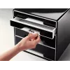 Leitz Desk Cube 4 sahtliga, 4 sahtlit, Plastik, Must, 1 tk, 270 mm, 287 mm