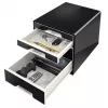Leitz Desk Cube 4 sahtliga, 4 sahtlit, Plastik, Must, 1 tk, 270 mm, 287 mm