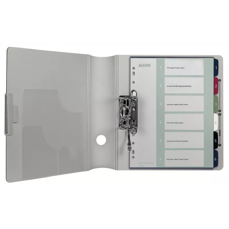 Leitz Index PC Printable 1-6 Style PP A4+, Numbriline vaheleht, Polüpropüleen (PP), Mitmevärviline, Portree, A4 Maxi, 245 mm
