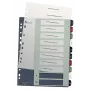 Leitz Index PC Printable 1-10 Style PP A4+, numbriline sakkregistri indeks, polüpropüleen (PP), mitmevärviline, portree, A4 Maxi, 245 mm