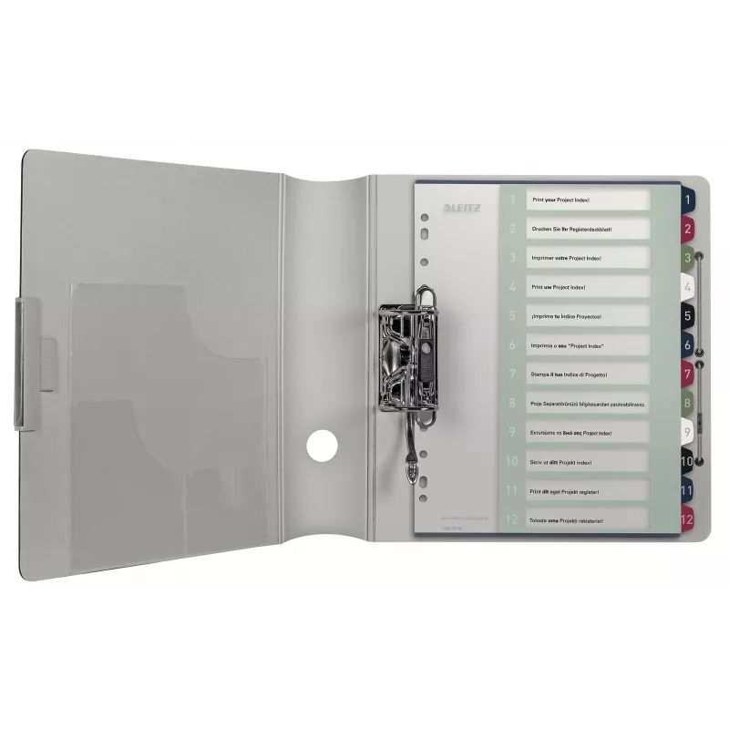 Leitz Index PC Printable 1-12 Style PP A4+, Numbriline registriindeks, Polüpropüleen (PP), Mitmevärviline, Portree, A4 Maxi, 245 mm