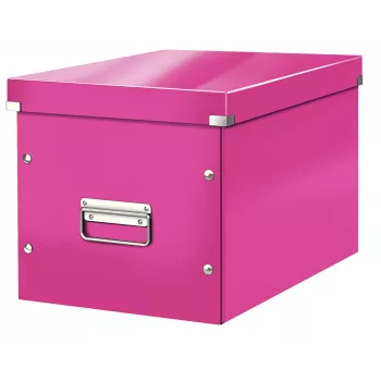 Leitz Box Click & Store WOW Cube suur hoiukast, fuksia, papp, 320 mm, 360 mm, 310 mm