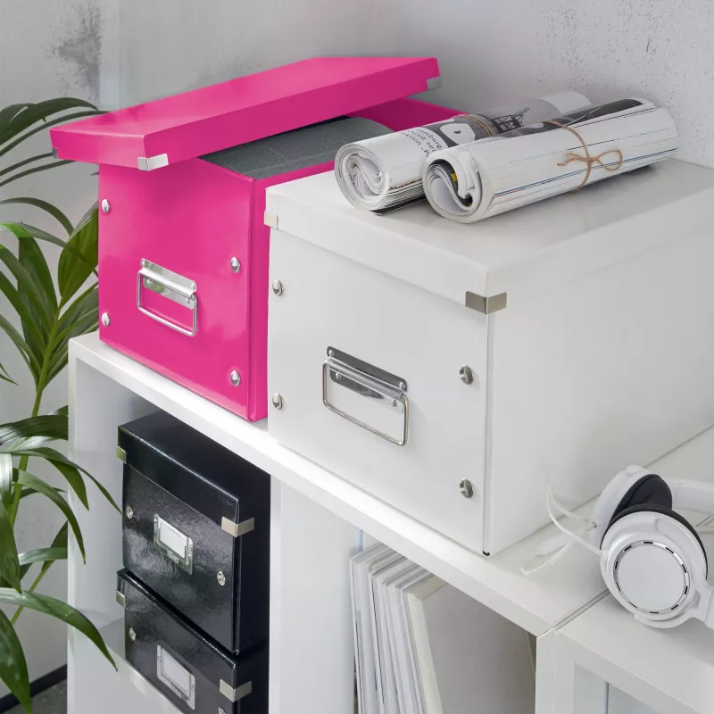 Leitz Box Click & Store WOW Cube suur hoiukast, fuksia, papp, 320 mm, 360 mm, 310 mm