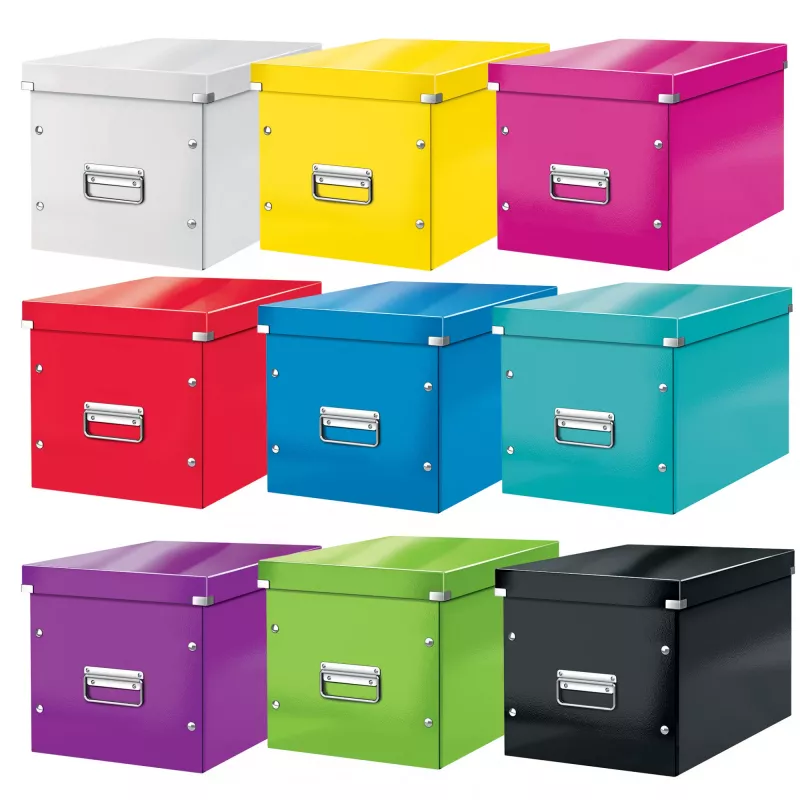 Leitz Box Click & Store WOW Cube suur hoiukast, fuksia, papp, 320 mm, 360 mm, 310 mm