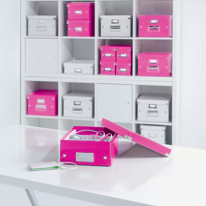 Leitz Box Click & Store WOW Cube suur hoiukast, fuksia, papp, 320 mm, 360 mm, 310 mm