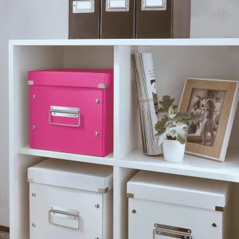 Leitz hoiukast Click & Store WOW Cube Medium, fuksia, papp, 260 mm, 260 mm, 240 mm