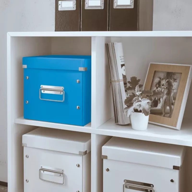 Leitz hoiukast Click & Store WOW Cube Medium, hoiukast, sinine, ristkülikukujuline, kartong, monokroomne, siseruumidesse