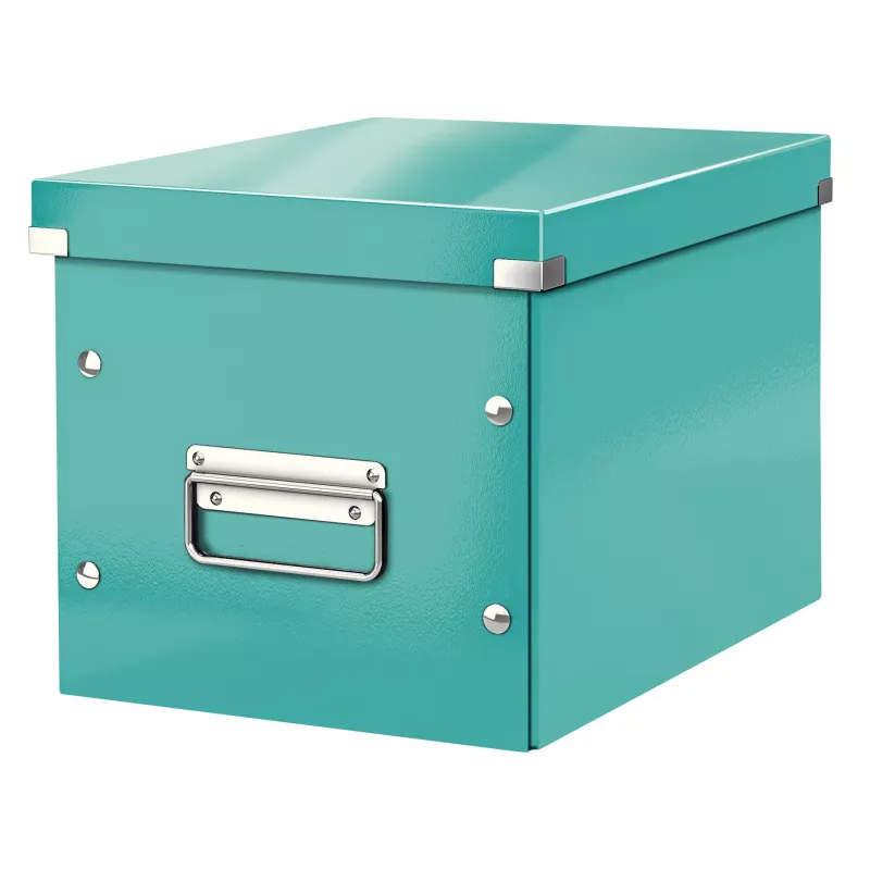 Leitz hoiukast Click & Store WOW Cube Medium, türkiis, papp, 260 mm, 260 mm, 240 mm