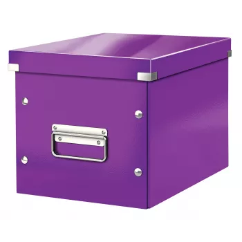 Leitz Storage Box Click & Store WOW Cube Medium, lilla, papp, 260 mm, 260 mm, 240 mm