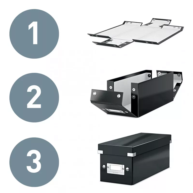 Leitz Storage Box Click & Store WOW Cube Medium, lilla, papp, 260 mm, 260 mm, 240 mm