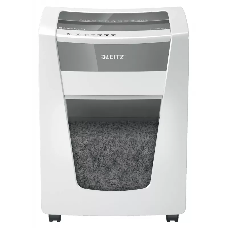 Leitz IQ Office Pro paberipurustaja P5, mikrohakk, 23 cm, 2 x 15 mm, 30 L, 300 lehte, 55 dB