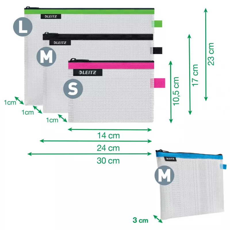 Leitz Travel Pouch Cosmetic veekindel WOW sortimendikomplekt