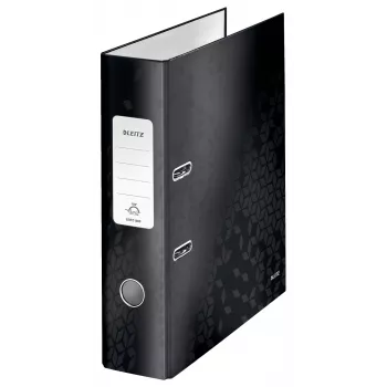 Leitz Lever Arch File 180° WOW POB/Lamineeritud A4/80mm, A4, Kartong, Must, 600 lehte, 80 g/m², 8 cm