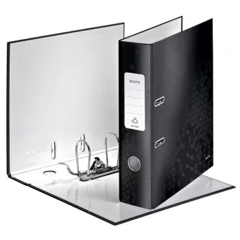 Leitz Lever Arch File 180° WOW POB/Lamineeritud A4/80mm, A4, Kartong, Must, 600 lehte, 80 g/m², 8 cm