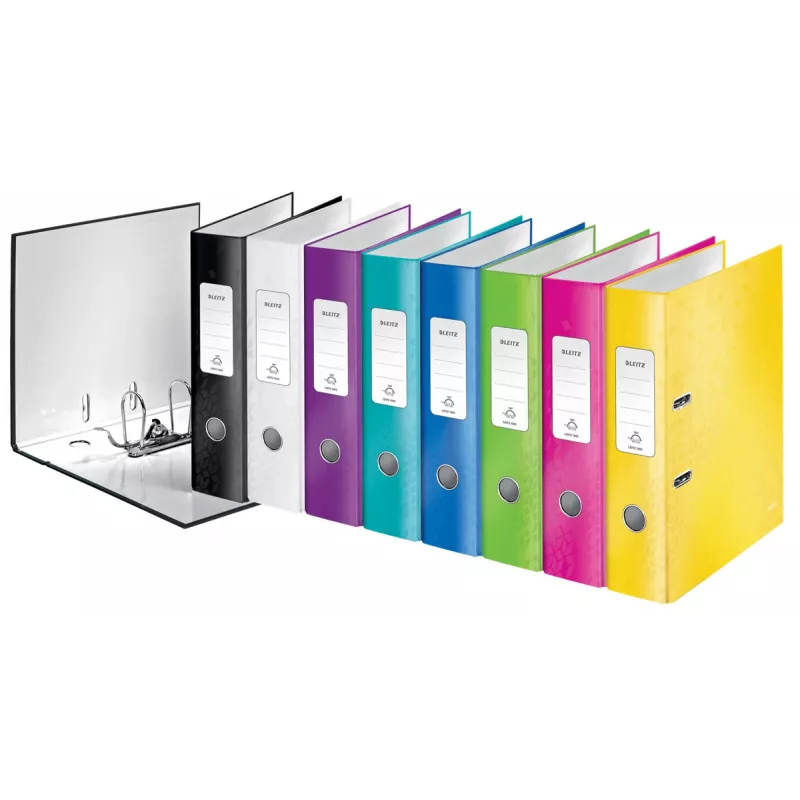Leitz Lever Arch File 180° WOW POB/Lamineeritud A4/80mm, A4, Kartong, Must, 600 lehte, 80 g/m², 8 cm