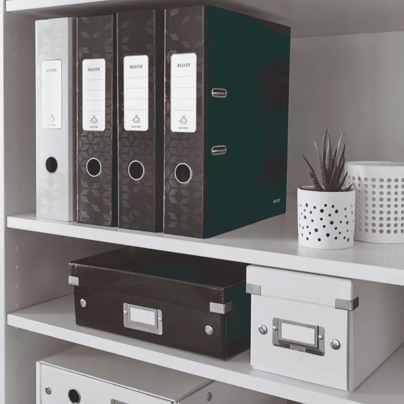 Leitz Lever Arch File 180° WOW POB/Lamineeritud A4/80mm, A4, Kartong, Must, 600 lehte, 80 g/m², 8 cm
