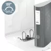 Leitz kangregistri kaust Active PP WOW A4/80mm, A4, D-rõngas, Säilitamine, Polüvaht, Valge, 500 lehte