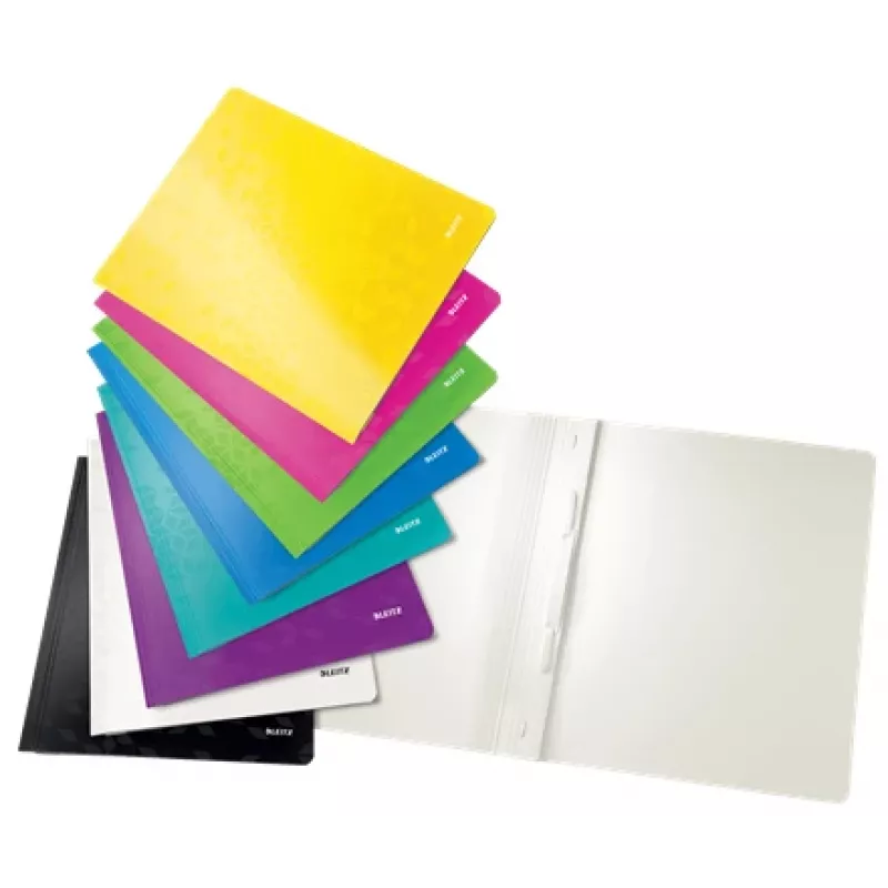 Leitz lamekaust WOW A4, tavaline kaust, A4, kartong, must, portree, 250 lehte