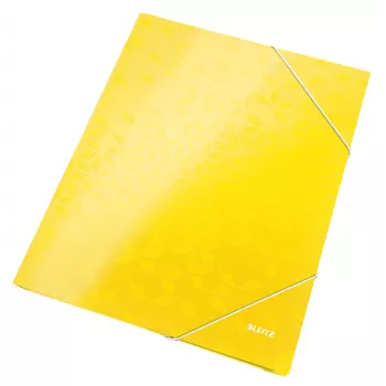 Leitz 3-klapiline mapp WOW Card/POB A4, esitlusmapp, A4, polüpropüleen (PP), kollane, 250 lehte, 80 g/m²