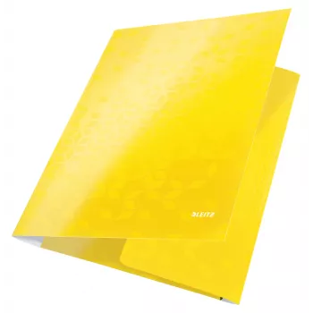 Leitz 3-klapiline mapp WOW Card/POB A4, esitlusmapp, A4, polüpropüleen (PP), kollane, 250 lehte, 80 g/m²