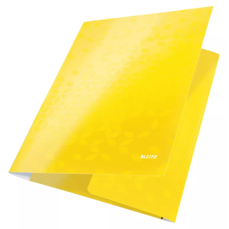 Leitz 3-klapiline mapp WOW Card/POB A4, esitlusmapp, A4, polüpropüleen (PP), kollane, 250 lehte, 80 g/m²